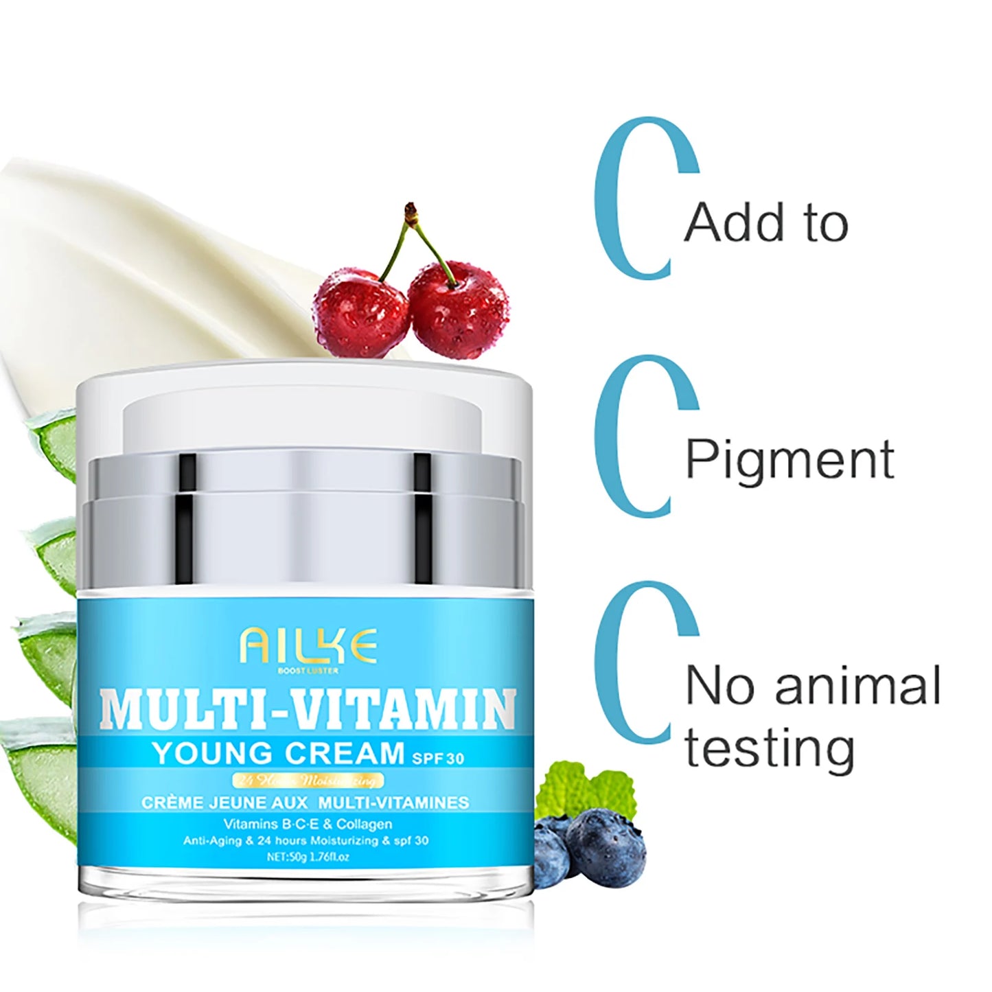 AILKE Multi-Vitamin Brightening Skin Care Set – C, E & B5