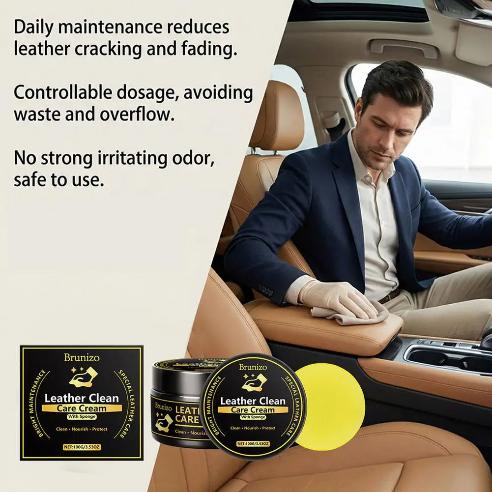 Bestselling Car Interior Leather Cleaning&Maintenance Set Deep Spray for Rejuvenating Softness Multifunctional Leather Cleaning Peaceful Pleasures Health and Wellness