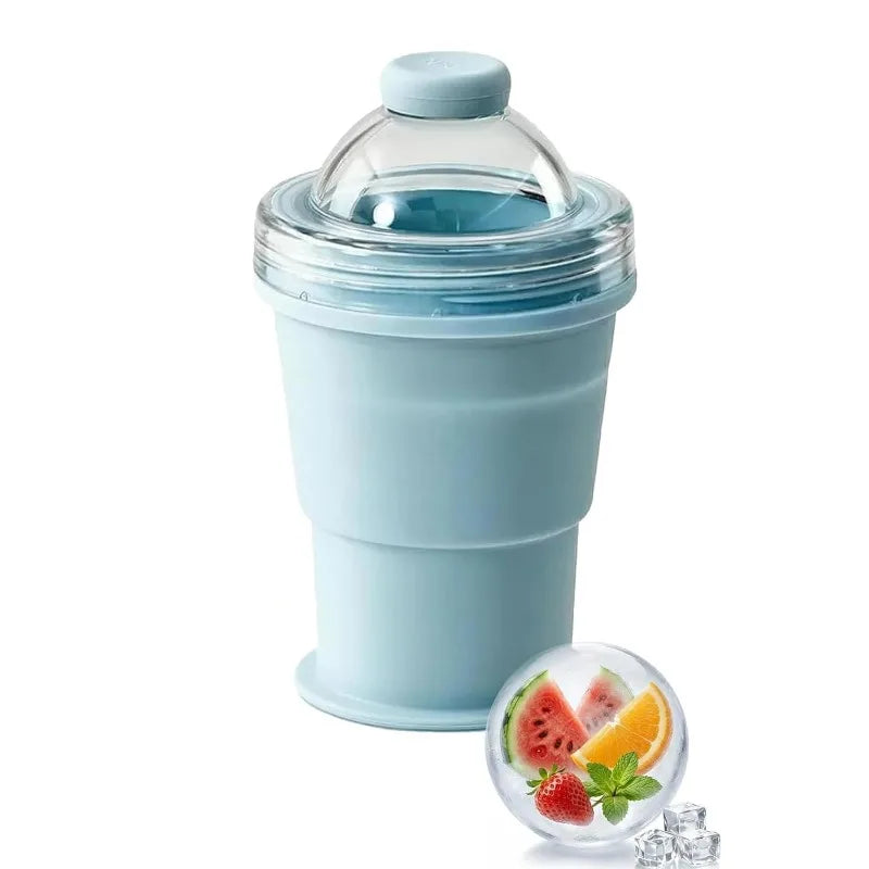 2-in-1 Silicone Ice Ball Maker & Collapsible Cup | Summer Must-Have