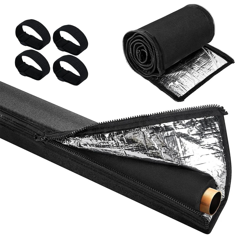 HVAC Copper Pipe Insulation Cover | Zippered Oxford Sleeve