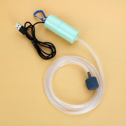 Portable USB Aquarium Air Pump – Silent Mini Fish Tank Aerator Aquarium Air Pump Peaceful Pleasures Health and Wellness