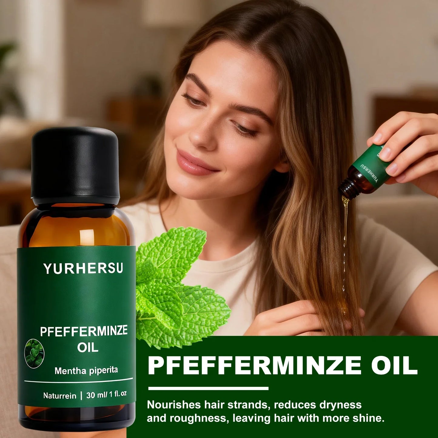 Pure Peppermint Essential Oil 30ml – Focus, Clarity & Cooling