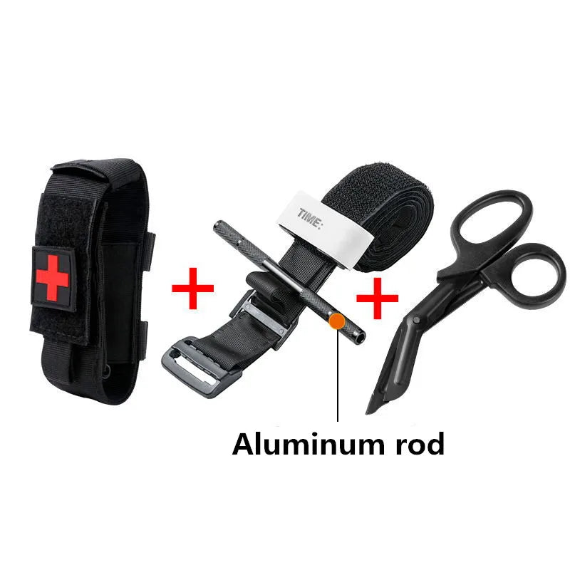 Tactical First Aid New Metal Aluminum Rod Tourniquet Survival Hemostasis Second Generation Upgrade Repeated Use Strengthen Peaceful Pleasures Health and Wellness aluminum rod suit
