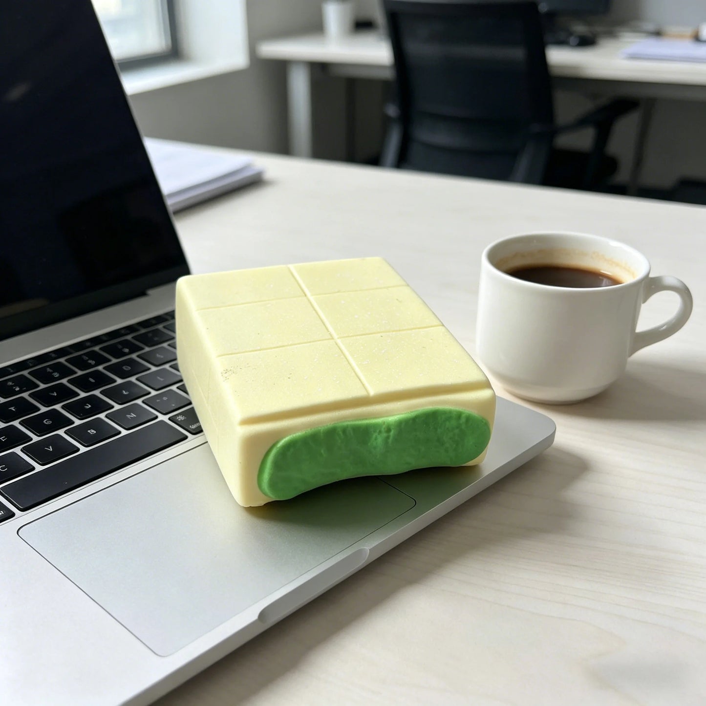 Squishy Simulated Butter Block Squeeze Toy Soft Stress Relief Slow Rising Sensory Fidget for Anxiety ADHD Autism Gifts for Kids Peaceful Pleasures Health and Wellness
