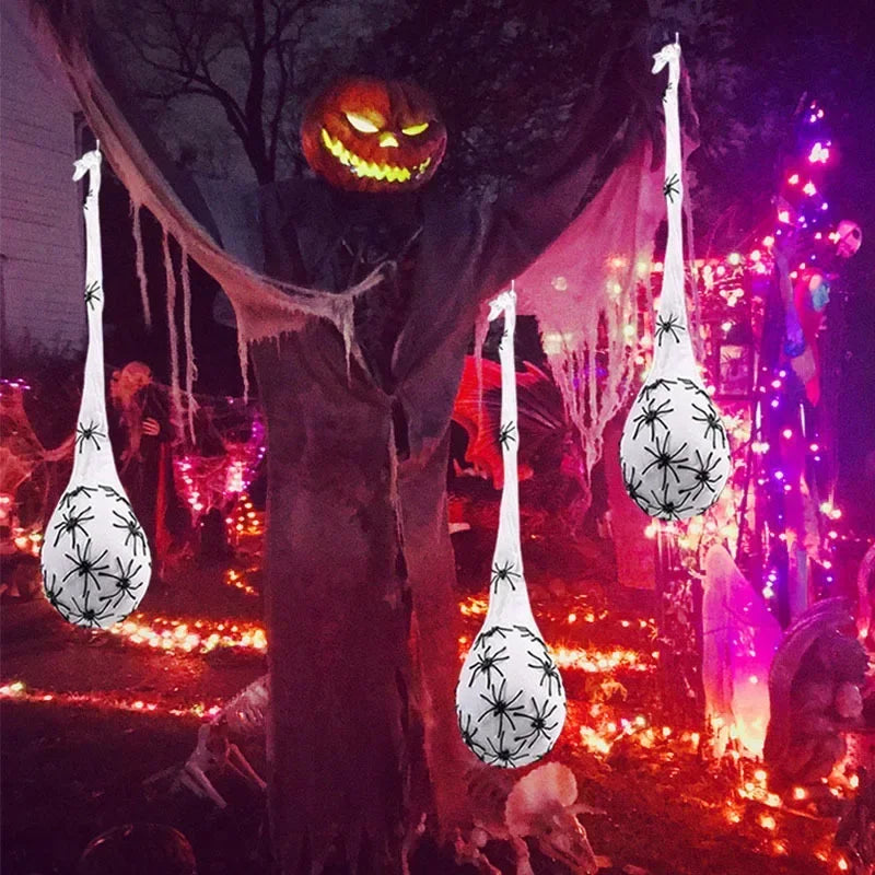 Glowing Halloween Spider Egg Sacks LED Hanging Web Decoration