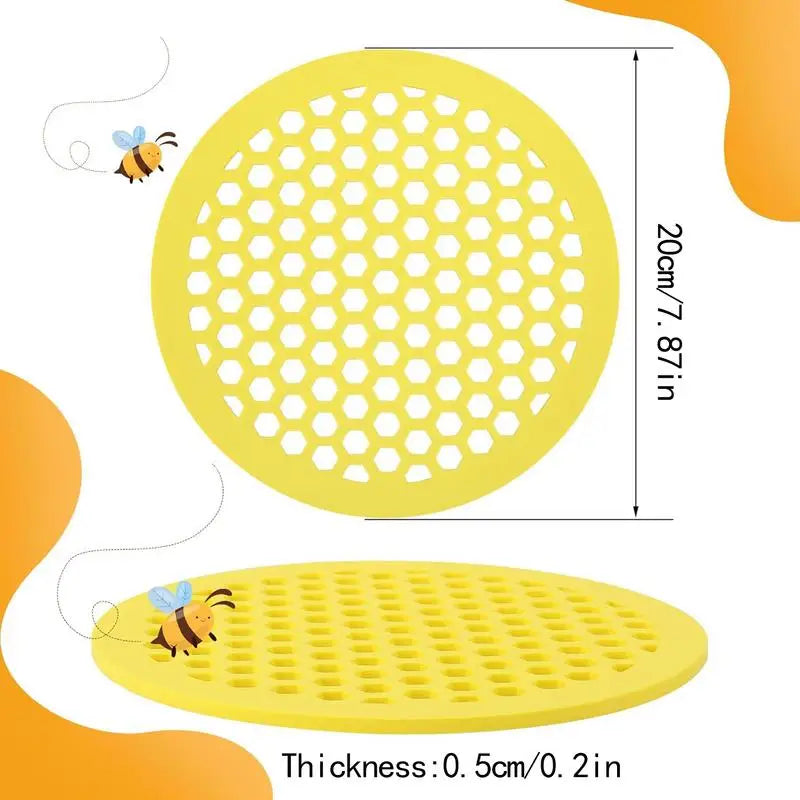 Floating Bee Feeder Island | Honeycomb Pollinator Drinker Tray