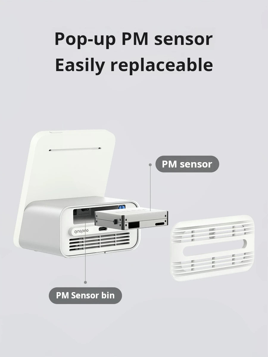 Qingping Air Detector Temperature Humidity Sensor Touch Screen Control CO2 PM2.5 Quality Monitor for Xiaomi Mijia Smart Home Peaceful Pleasures Health and Wellness