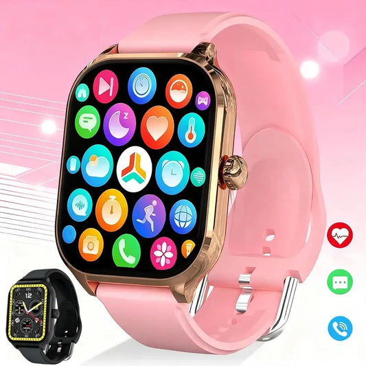 CHAONB Sports Smartwatch HD Screen Bluetooth Call Android iOS Sports Smartwatch Peaceful Pleasures Health and Wellness