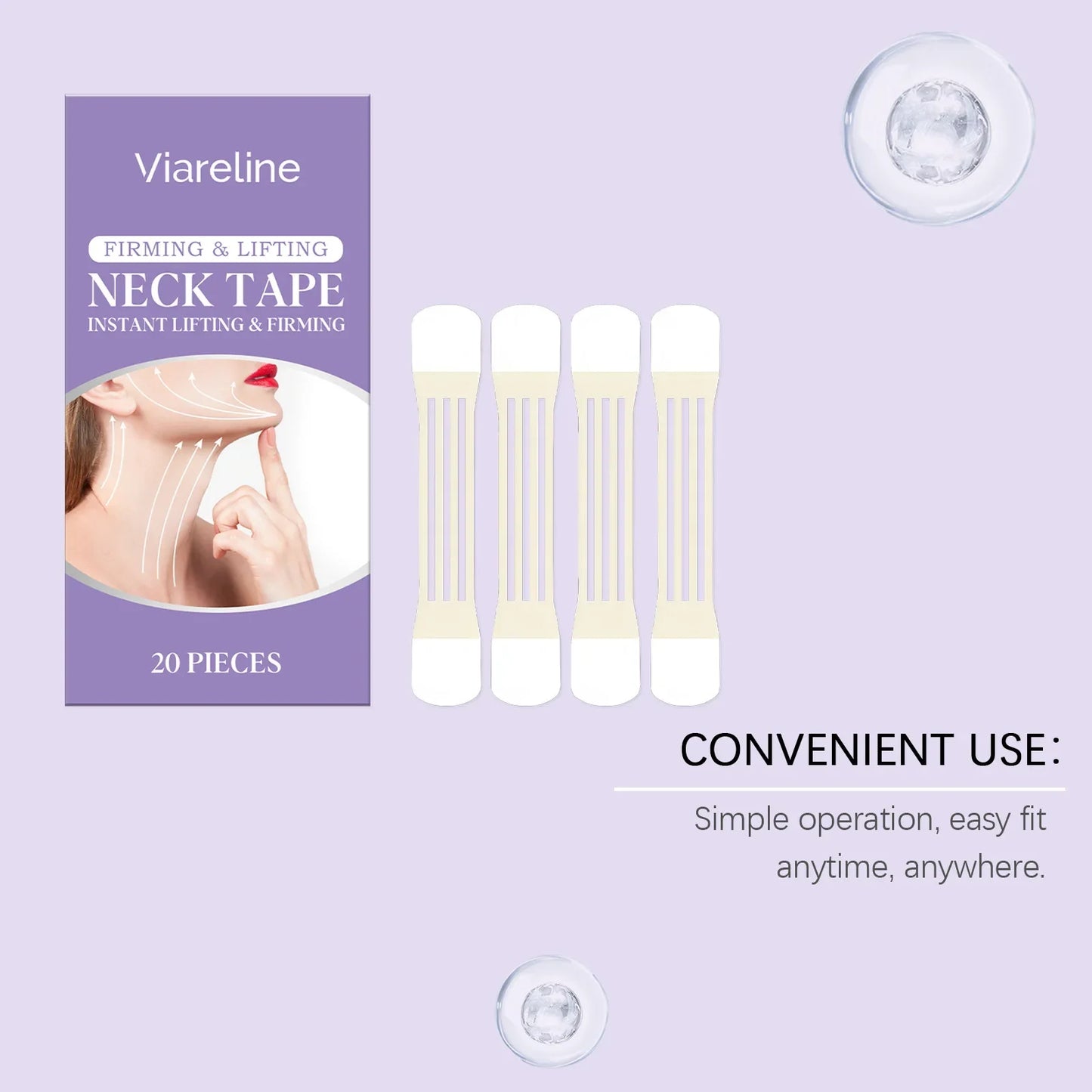 VIARELINE Neck Tightening Patch – Firm & Smooth Neck (20pcs)