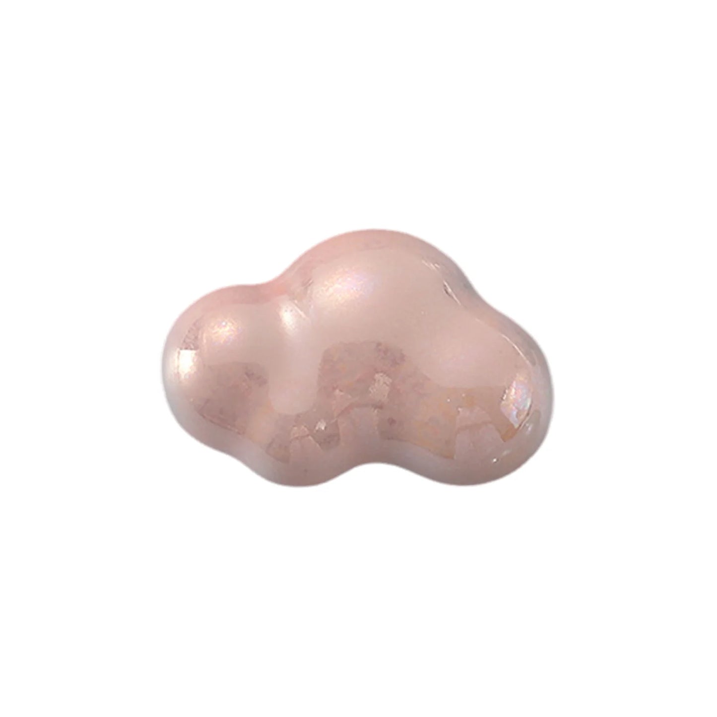 Clouds Shape Sliding Door Knobs Multi Color Clouds Design Glass Door Handle for Kitchen Cabinets Cupboard Peaceful Pleasures Health and Wellness Pearl Powder 1PCS