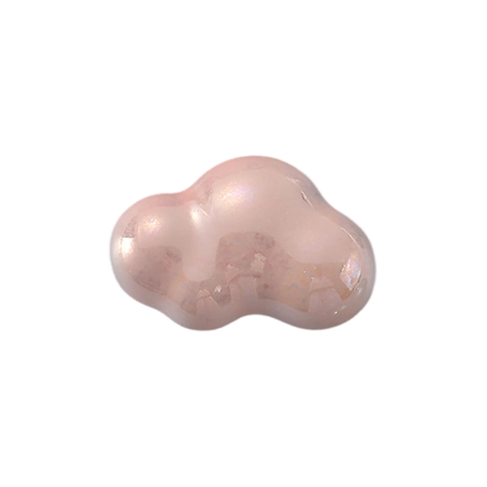 Clouds Shape Sliding Door Knobs Multi Color Clouds Design Glass Door Handle for Kitchen Cabinets Cupboard Peaceful Pleasures Health and Wellness Pearl Powder 1PCS