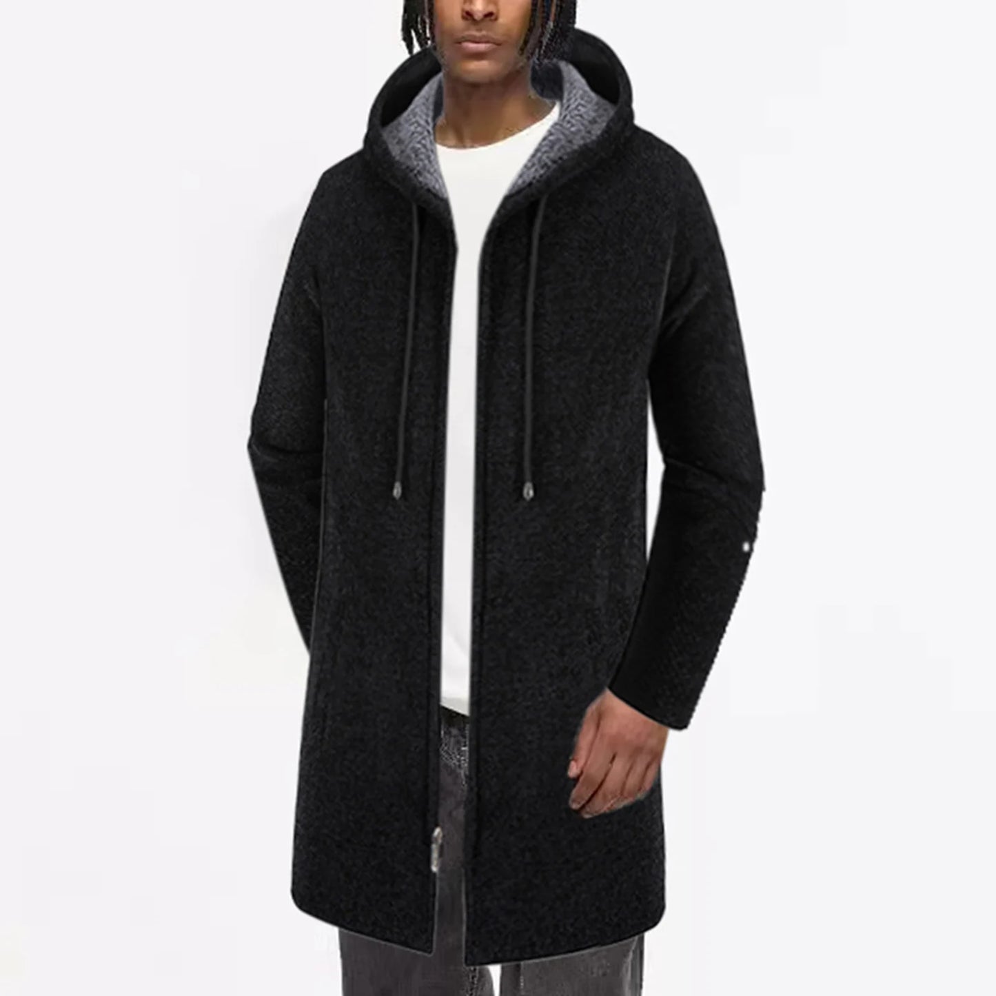 Men Casual Winter Jacket with Adjustable Drawstring and Pocket Design for Winter Shopping Dating Party Peaceful Pleasures Health and Wellness