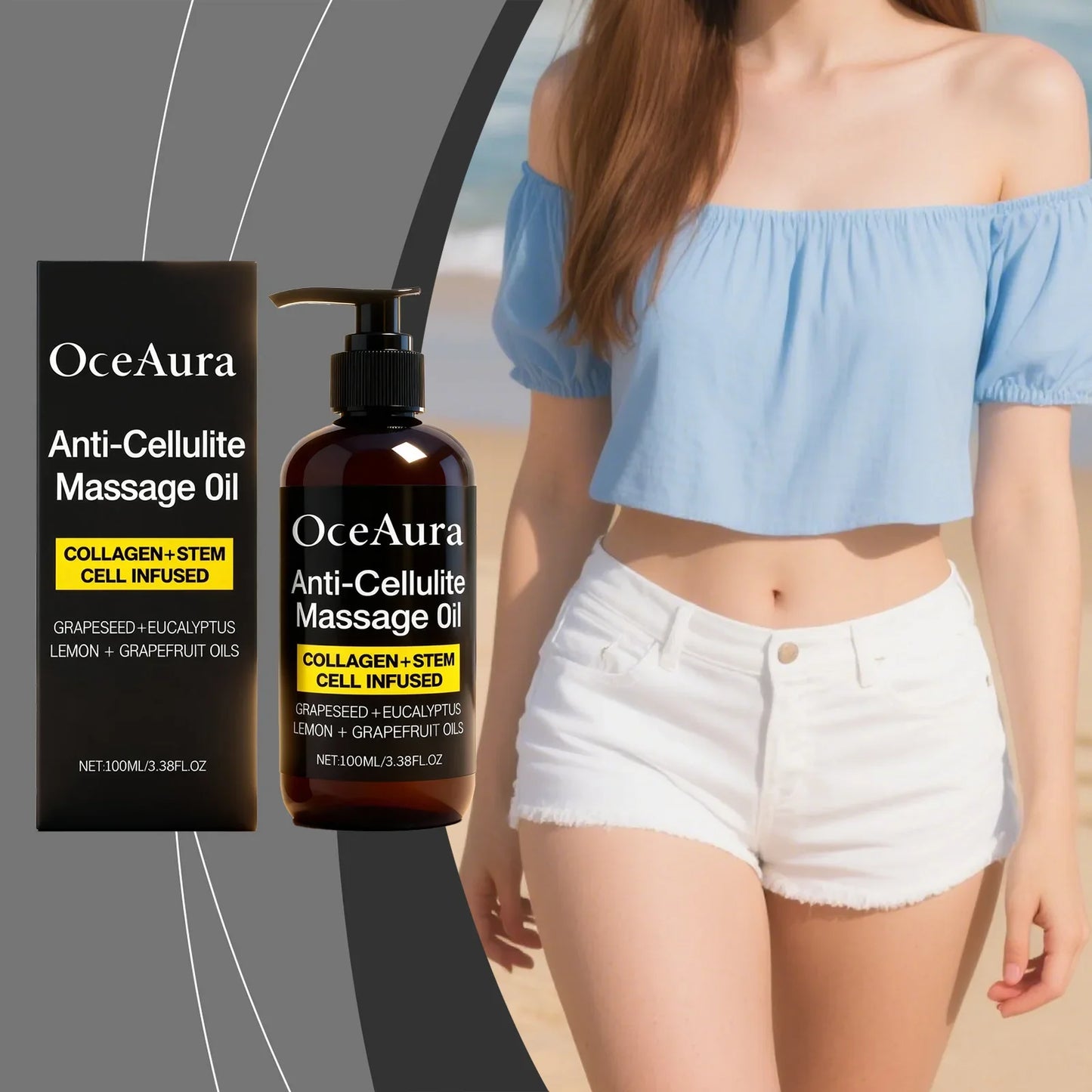 OceAura Collagen Firming Body Massage Oil – Tightens & Smooths