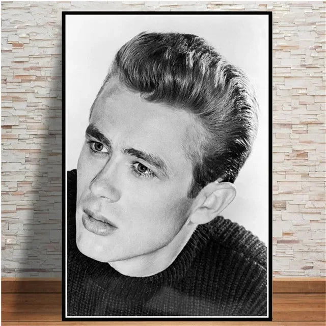 Scandinavian Minimalist Wall Art James Dean Movie Actor HD Canvas Painting Poster Print Home Bedroom Living Room Decoration Peaceful Pleasures Health and Wellness 4 30x40cm Unframed