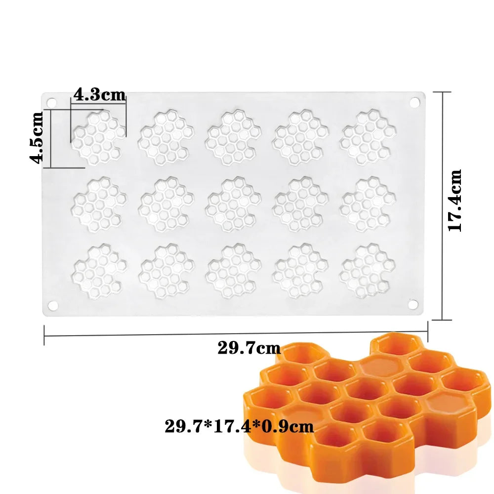 Honeycomb Mousse Cake Mold DIY Chocolate French Dessert Decoration Baking Silicone Mold Kitchen Baking Tool Peaceful Pleasures Health and Wellness MCM-277