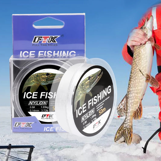 NGB 50M Ice Fishing Line Super Strong Monofilament Nylon Winter Bream Saltwater Fishing-Line Japan Low Memory Carp Line Peaceful Pleasures Health and Wellness
