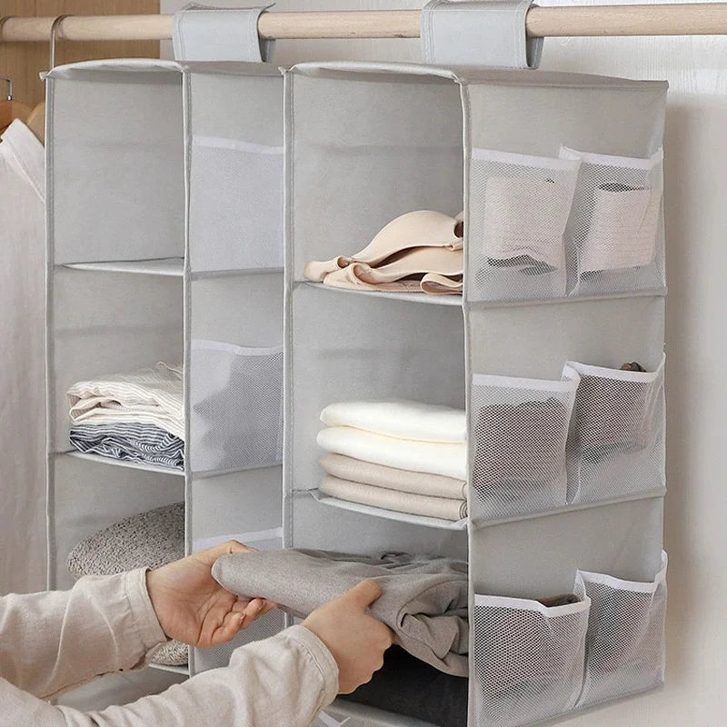 Foldable Hanging Closet Organizer – Clothes, Bags & Shoes