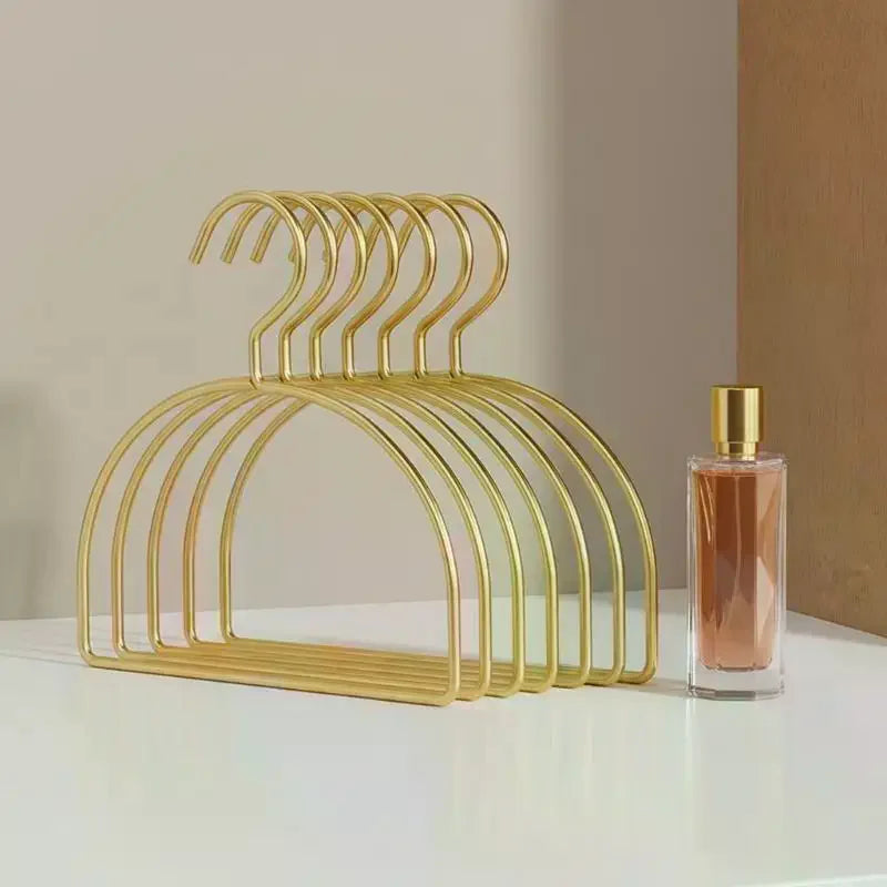 5-Pack Gold Half Round Scarf Hangers | Closet Organizer Scarf Hanger Organizer Peaceful Pleasures Health and Wellness