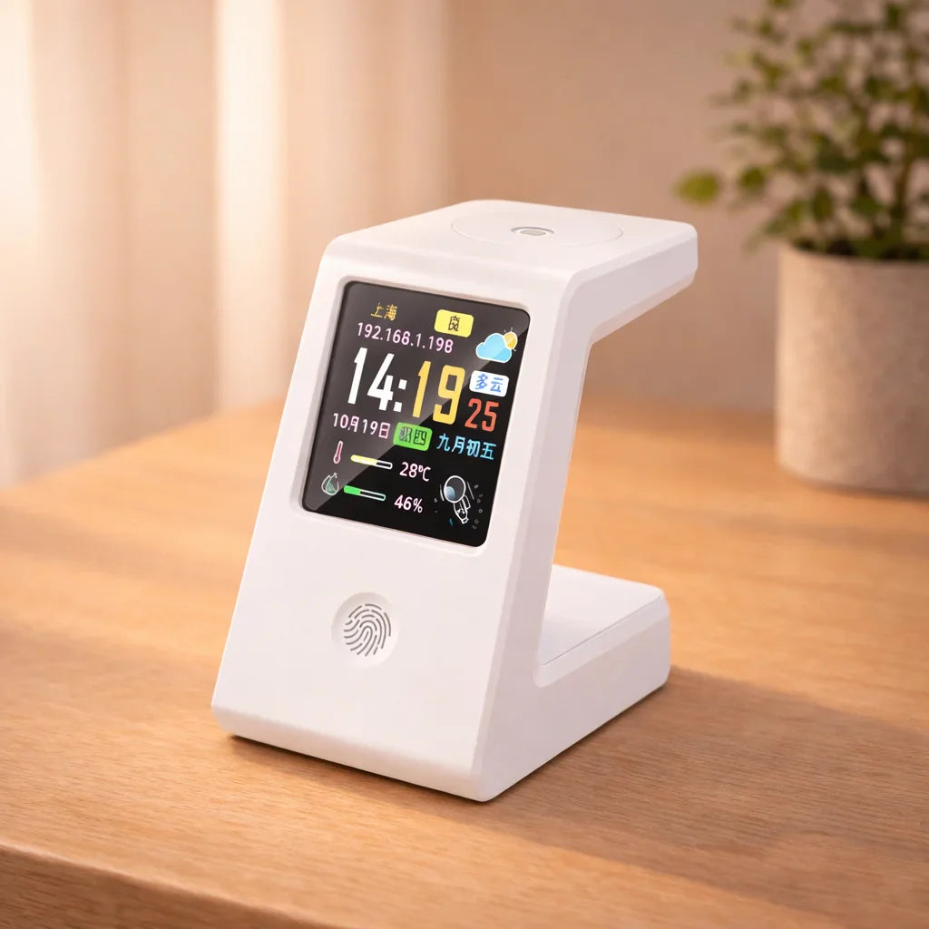 GEEKMAGIC Smart WiFi Weather Clock with Wireless Charging