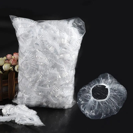 Shower Cap Head Set Elastic Plastic Thickened 42cm100pcs Peaceful Pleasures Health and Wellness