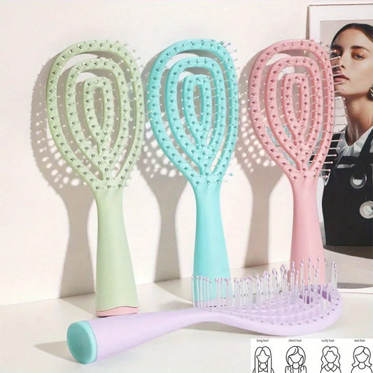 Vented Spiral Detangling Hair Brush – All Hair Types, Wet & Dry Detangling Hair Brush Peaceful Pleasures Health and Wellness