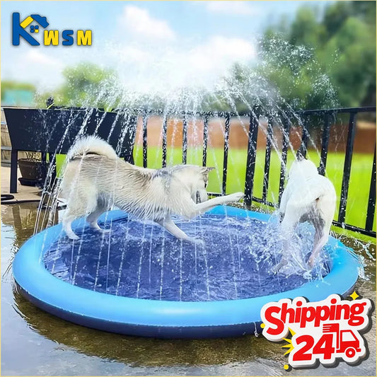 Inflatable Dog Splash Pad Sprinkler Pool | 100–200cm Sizes Dog Splash Pad Oasis Select