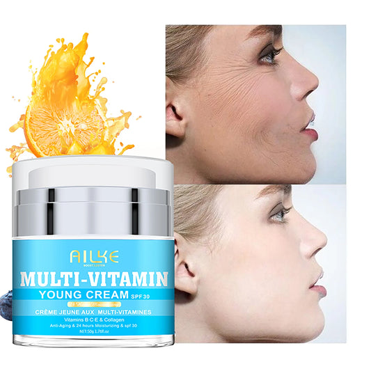 AILKE Multivitamin Face Cream – Brightening & Anti-Aging | 50ml Multivitamin Face Cream Peaceful Pleasures Health and Wellness Pack of 1