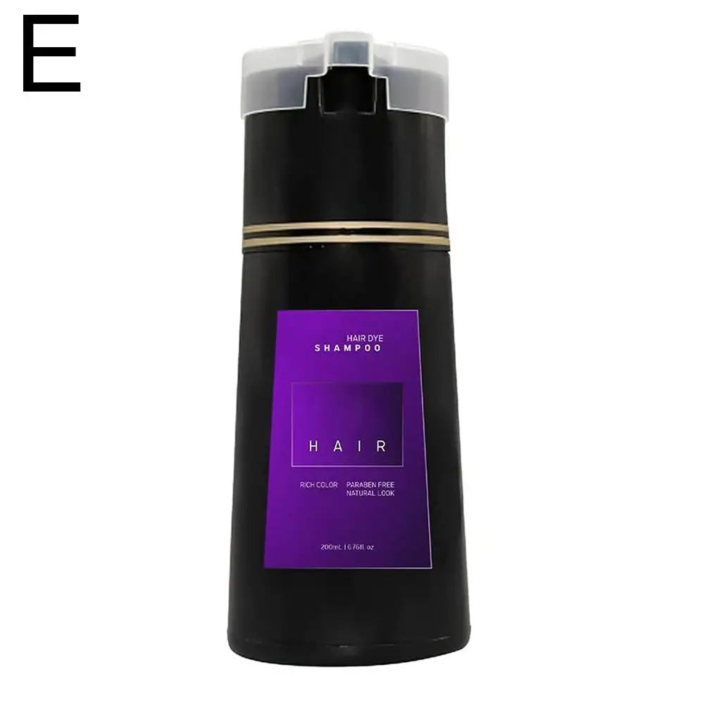 3-in-1 Black Hair Color Shampoo for Gray Hair Natural Herbal Hair Dye for Women & Men, Nourishing Safe Hair Care Dye Shampoo Peaceful Pleasures Health and Wellness purple