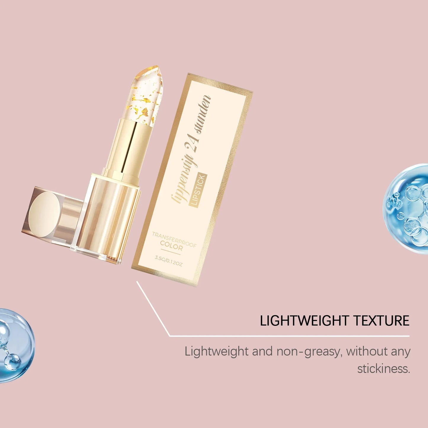 Gold Foil Color-Changing Lipstick with Hyaluronic Acid 3.5g