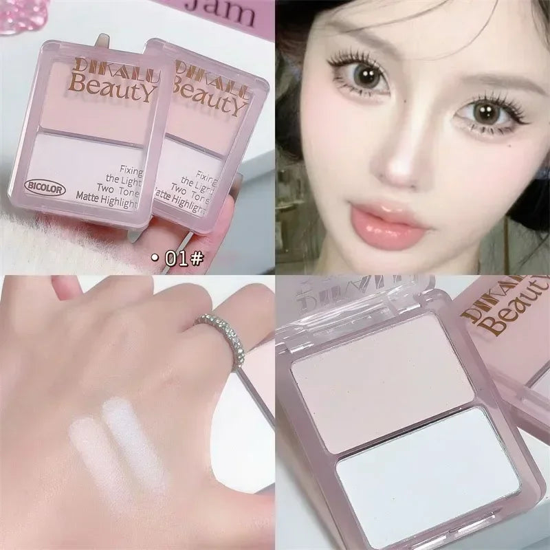 Two-Tone Contour & Highlight Powder Palette | Bronzer Makeup