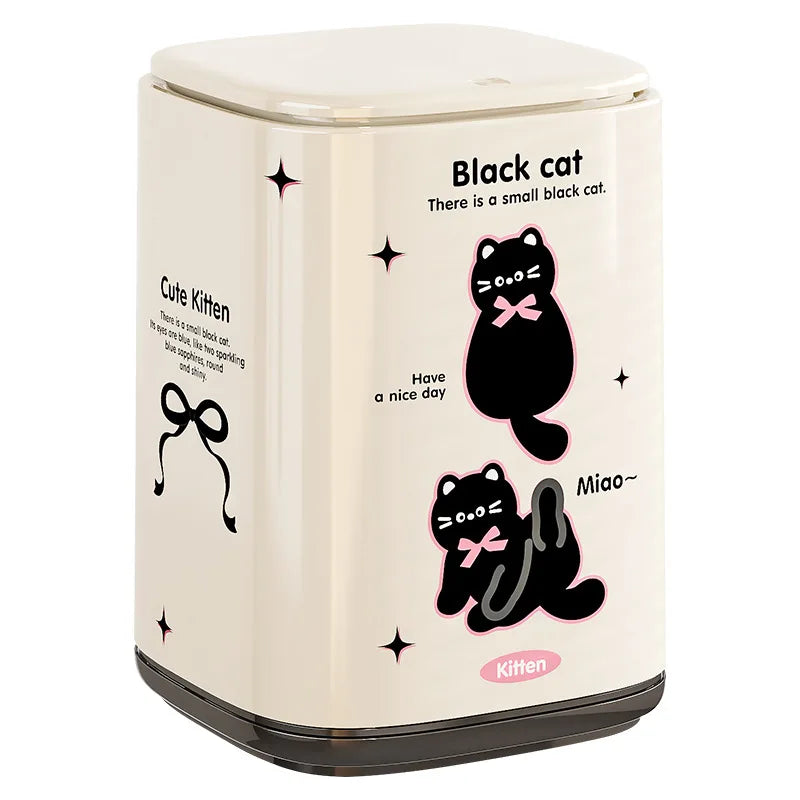 Adorable Waste Bin with Fun Pattern - Double Bucket Design, Anti-Stain & Oil-Resistant, Home Accessory Peaceful Pleasures Health and Wellness