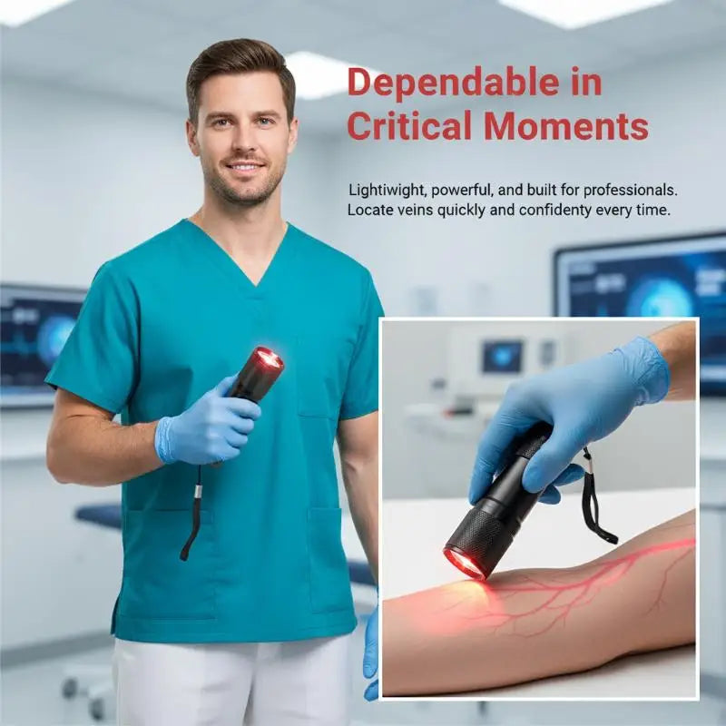 LED Vein Finder Infrared Vein Locator Machine Nurse Injection Helper 2 In 1 Handheld Vein Viewer Blood Vessel Lamp Peaceful Pleasures Health and Wellness