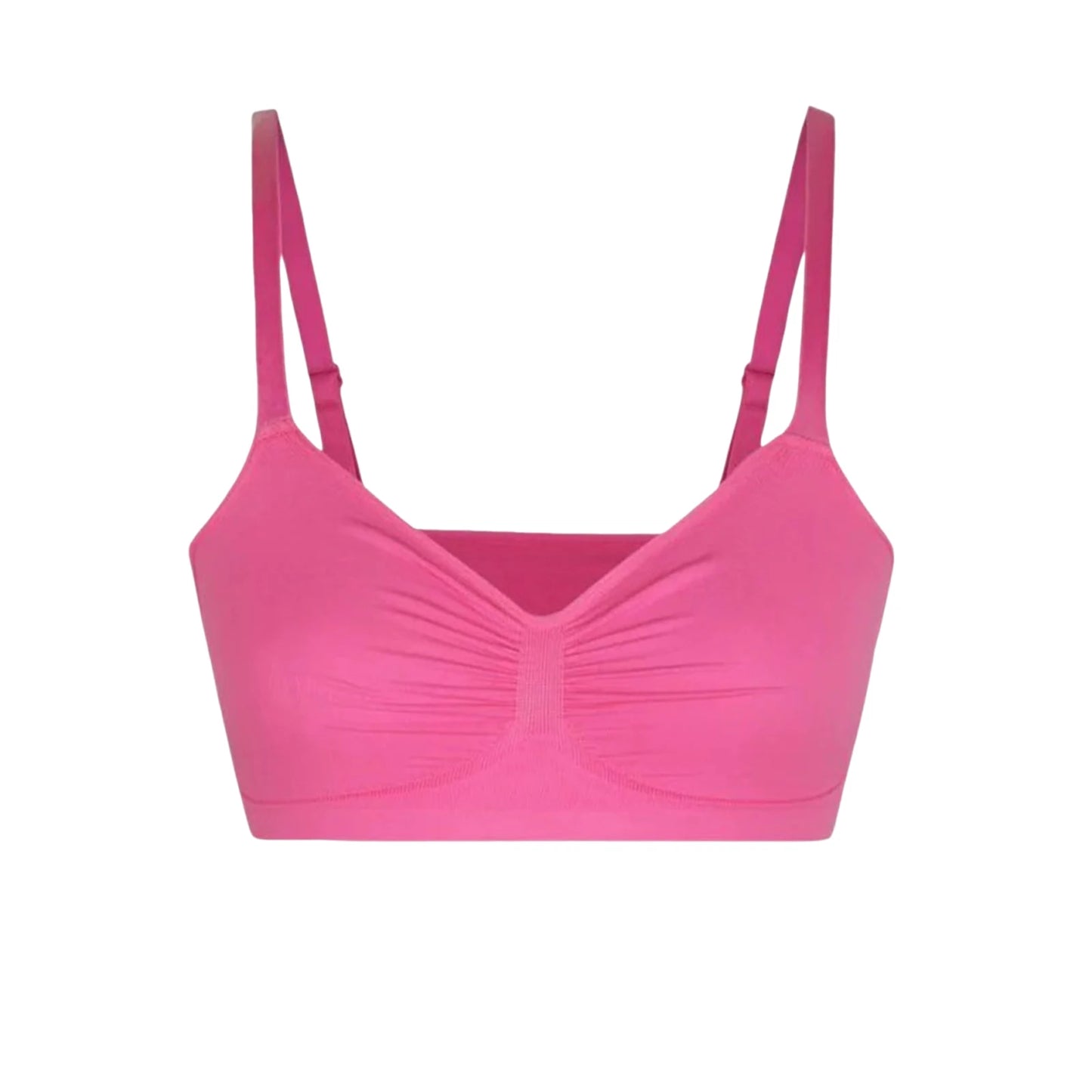 Adjustable Shoulder Straps Breasts Bra Seamless Bras Full Coverage Wireless Push Up Bra For Women Comfort Sculpting Bralettes Peaceful Pleasures Health and Wellness Pink 34