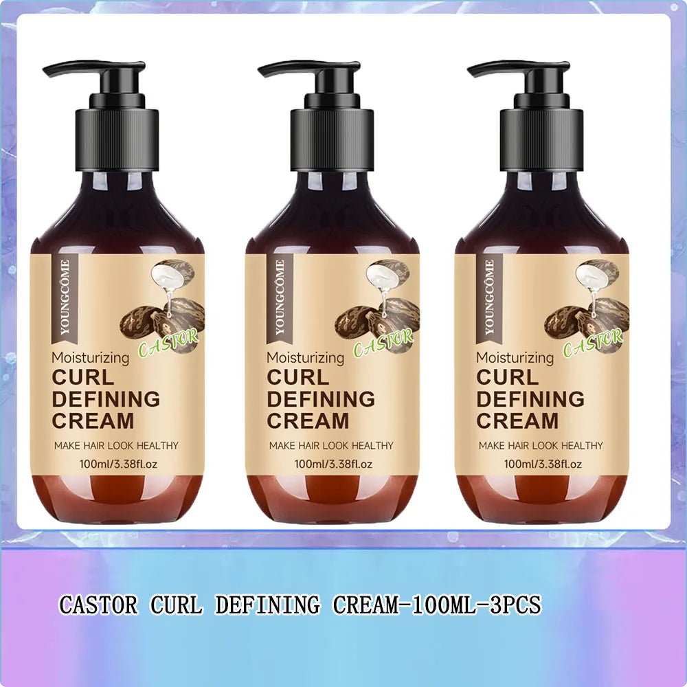 YOUNGCOME Castor Oil Curl Activator Cream | Frizz Control