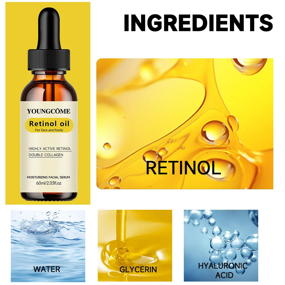 Retinol & Dual Collagen Facial Serum - Deep Hydration Essence for Supple Skin | Daily Nourishing Face Care Peaceful Pleasures Health and Wellness