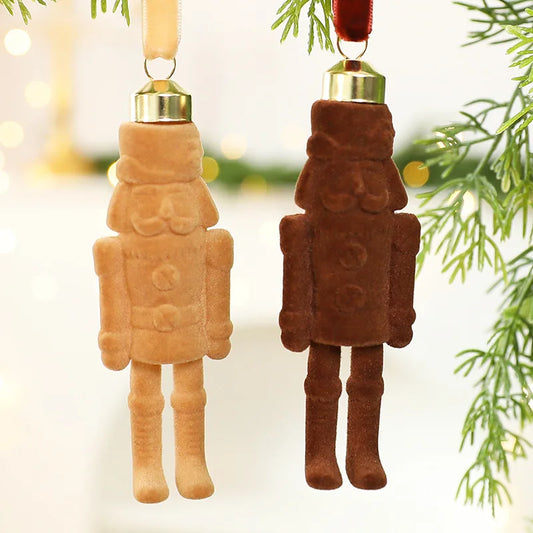 Flocked Nutcracker Soldier Christmas Tree Ornament | Holiday Christmas Ornament Oasis Select