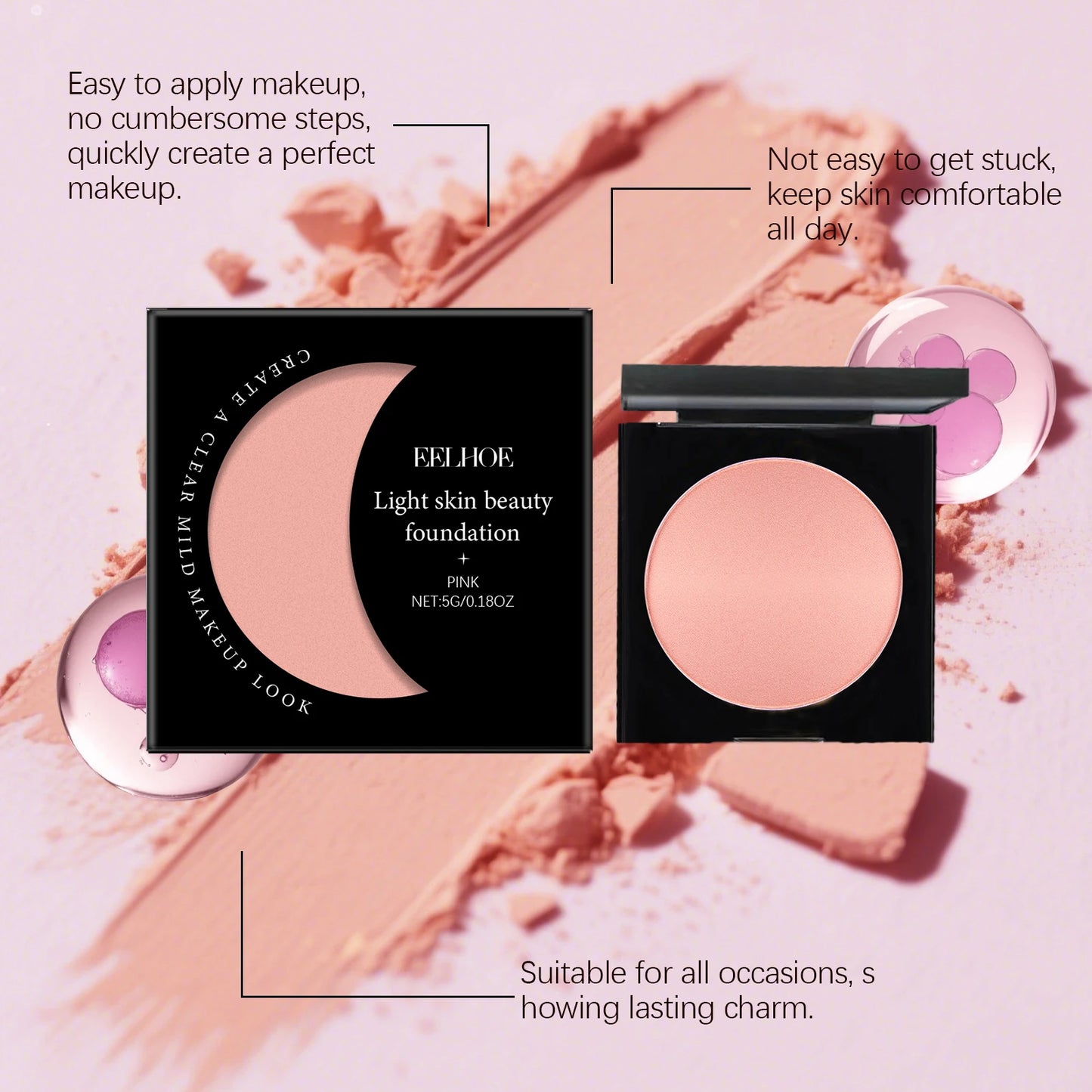 Eelhoe Matte Foundation Cream – High Coverage, Oily Skin