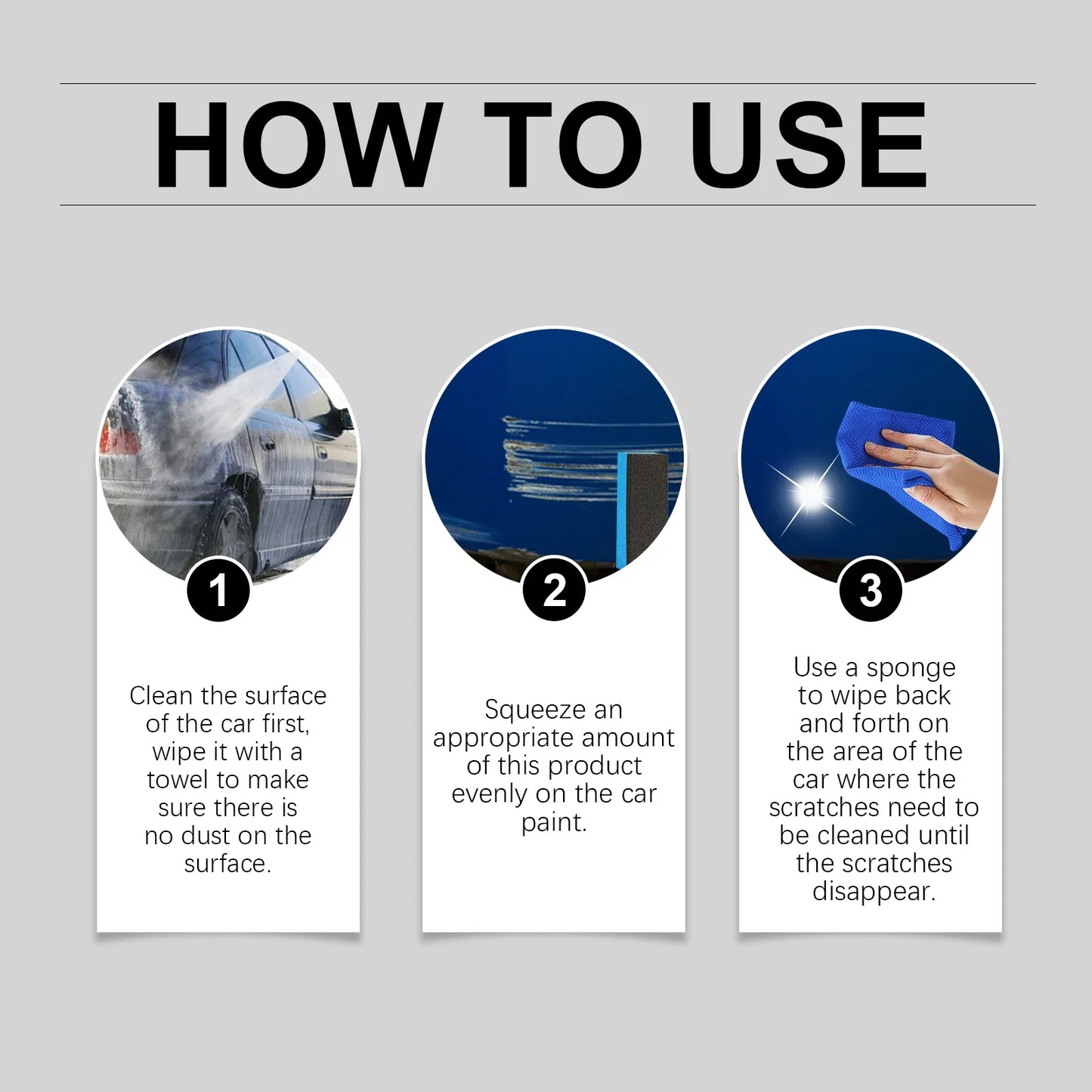 Homonth Car Scratch Repair Polish Cream – Swirl Remover Kit