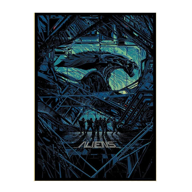 Retro Horror Movie Poster Canvas Wall Art | Unframed Print