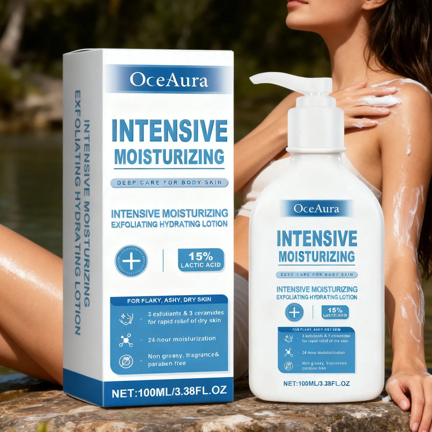 OceAura Intensive Body Lotion – Lactic Acid & Ceramide Moisturizer