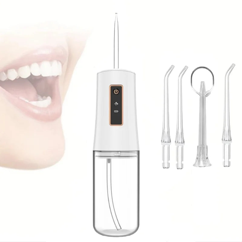 Portable water flosser, electric water flosser, take care of every tooth of yours, suitable for men and women, holiday gift Peaceful Pleasures Health and Wellness WHITE
