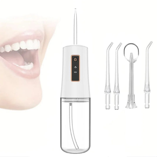 Portable water flosser, electric water flosser, take care of every tooth of yours, suitable for men and women, holiday gift Peaceful Pleasures Health and Wellness WHITE