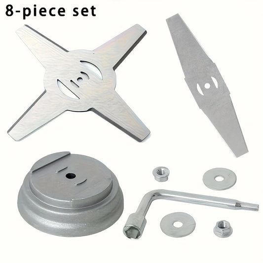 Lawn Mower Blade Replacement Parts 6-inch Saw Diameter Metal Cutting Peaceful Pleasures Health and Wellness 8PCS