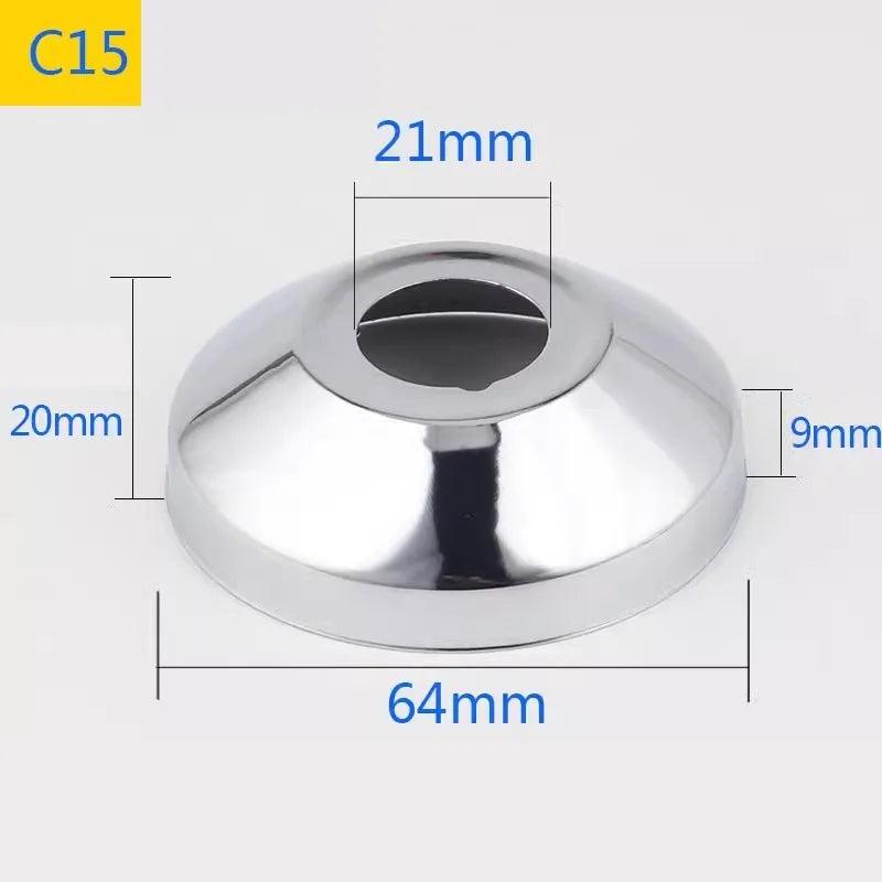 2PCS Stainless Steel Faucet Pipe Decorative Cover 1/2" 3/4" 1"