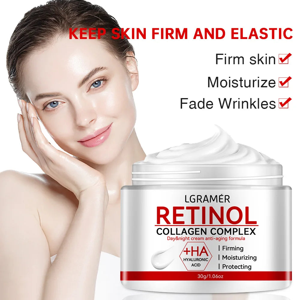 Retinol Lifting Firming Cream Collagen Smooth wrinkles Face Cream For Moisturizer Whitening Nourishing Brighten Skin Products Peaceful Pleasures Health and Wellness