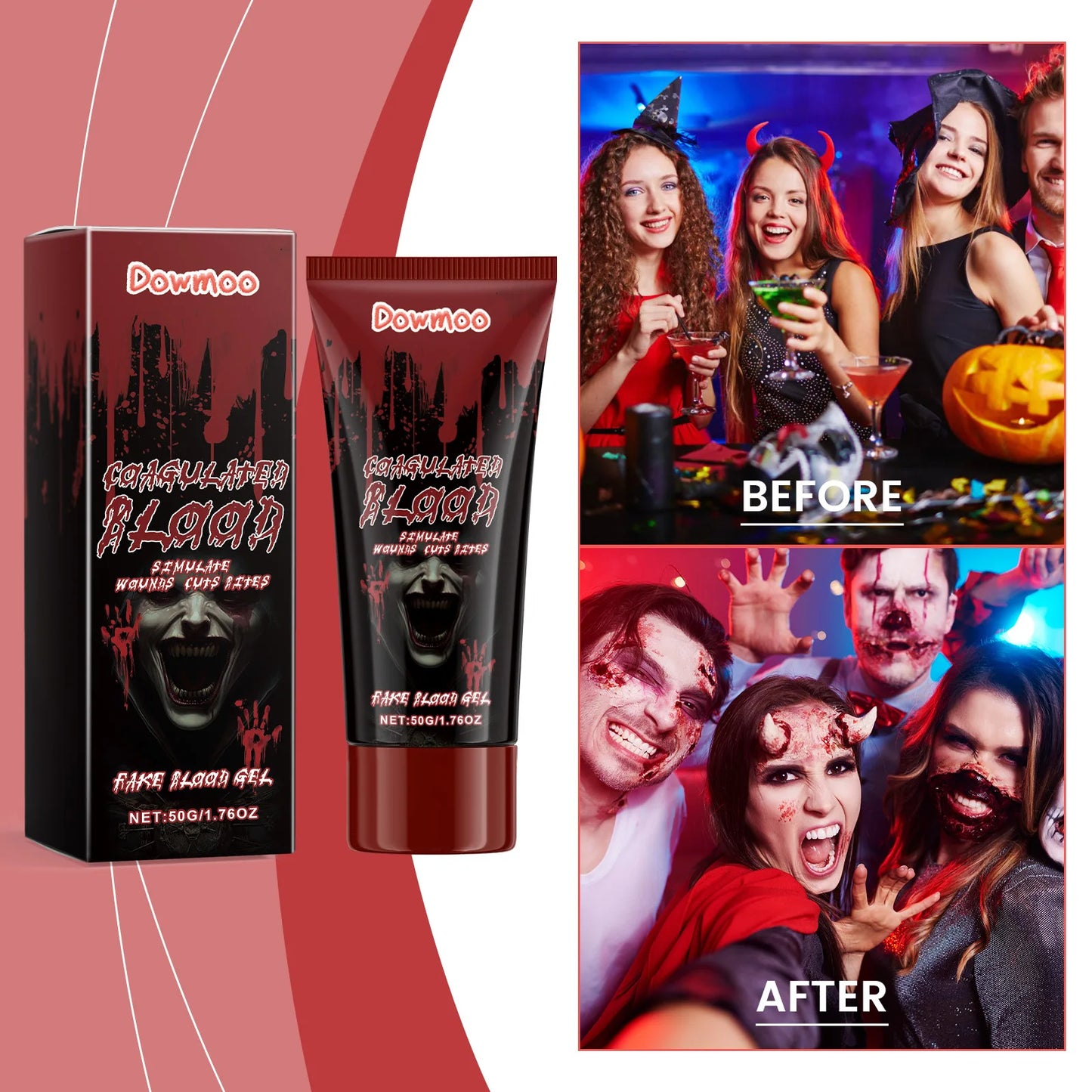 Dowmoo Halloween Makeup Gel | Horror SFX Face & Body Paint