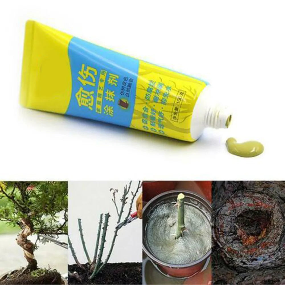 Tree Wound Bonsai Cut Paste Smear Agent Pruning Compound Sealer with Brush tree Bonsai plant effective seal wounds and grafts Peaceful Pleasures Health and Wellness