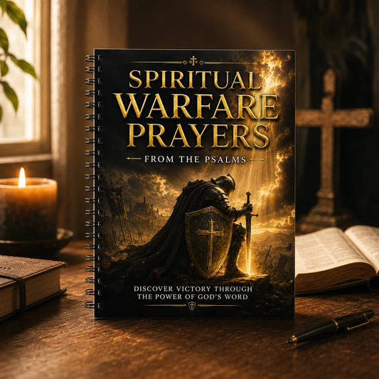 Spiritual Warfare Prayers A5 Spiral Guide Psalms Devotional Notebook Peaceful Pleasures Health and Wellness