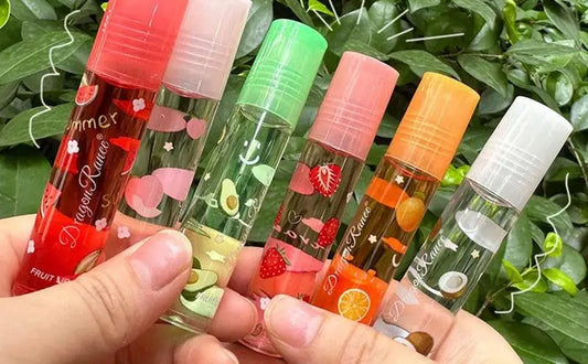 6-Color Roll-On Fruit Essence Lip Gloss & Moisturizing Lip Oil Roll-On Lip Gloss Oasis Select