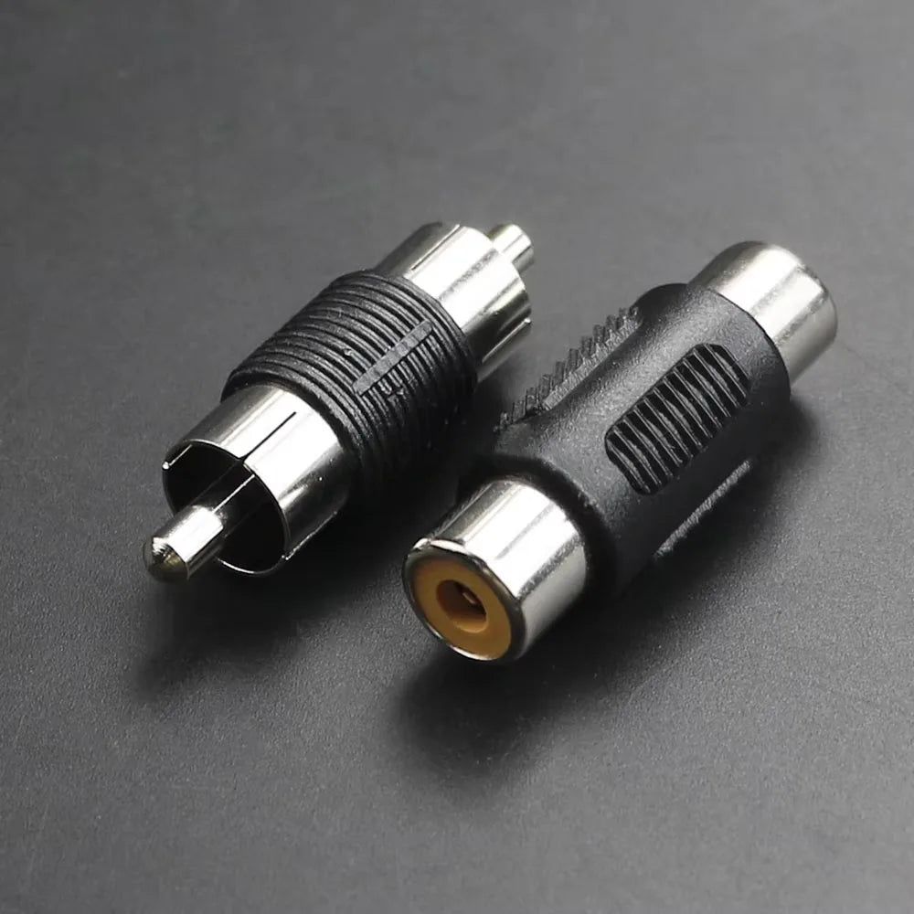 5pcs RCA Male To Male Coupler Female To Female Adapter AV Cable Plug Video Audio CCTV Extension Connector Peaceful Pleasures Health and Wellness
